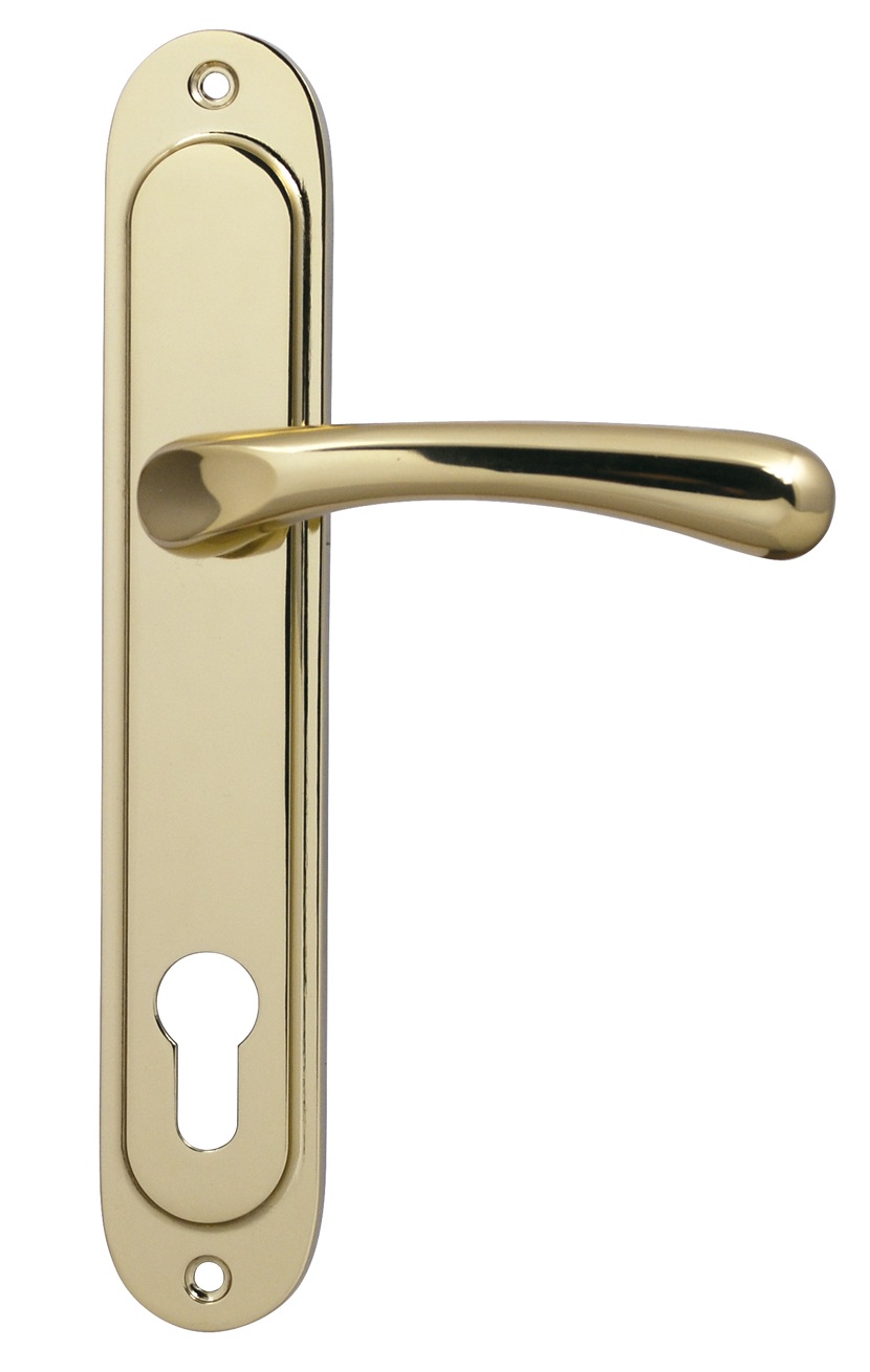 Дверна ручка на планці під ключ (85 мм) SIBA Palermo, золота