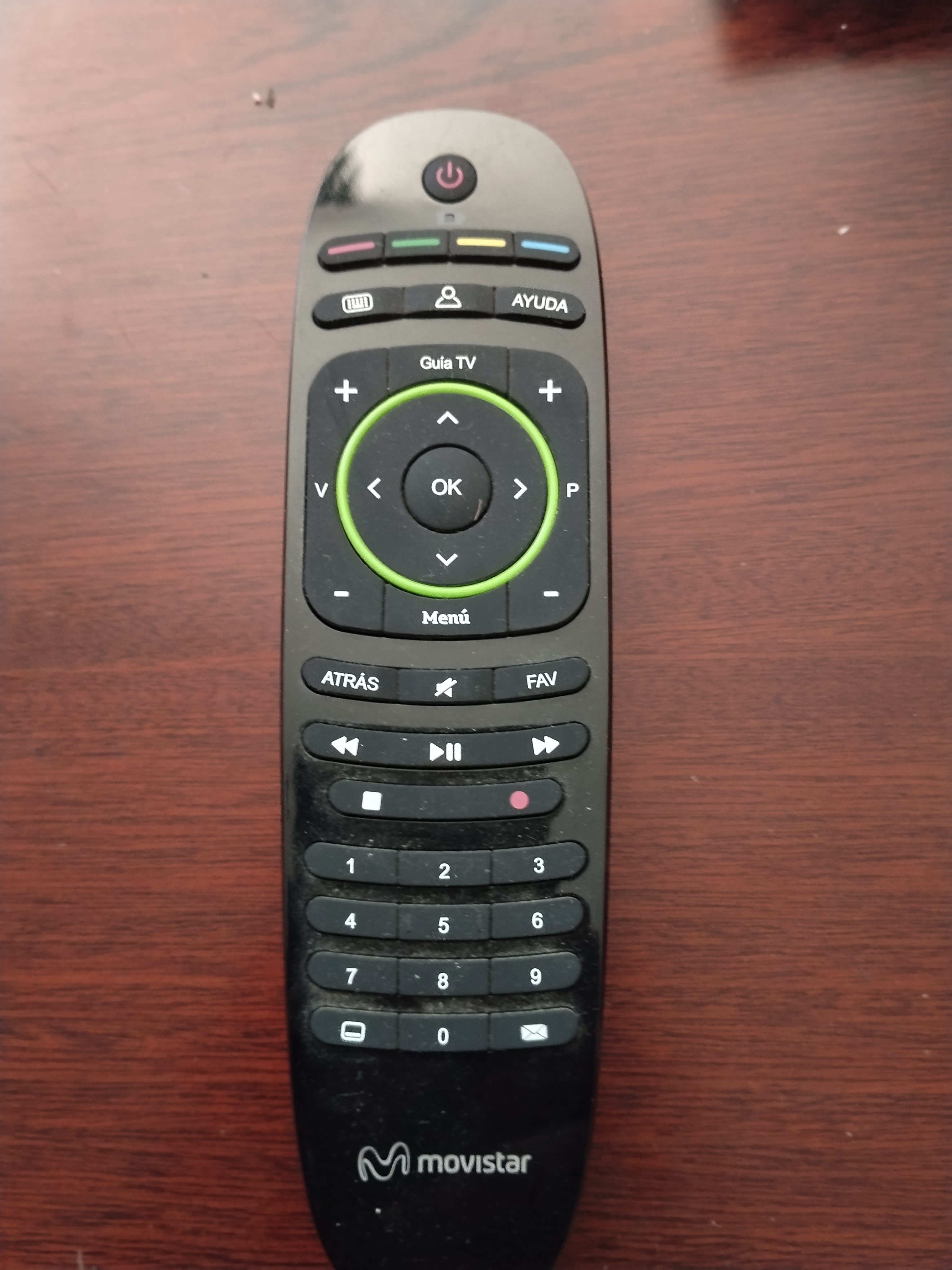 # Mando Movistar decodificador TV 