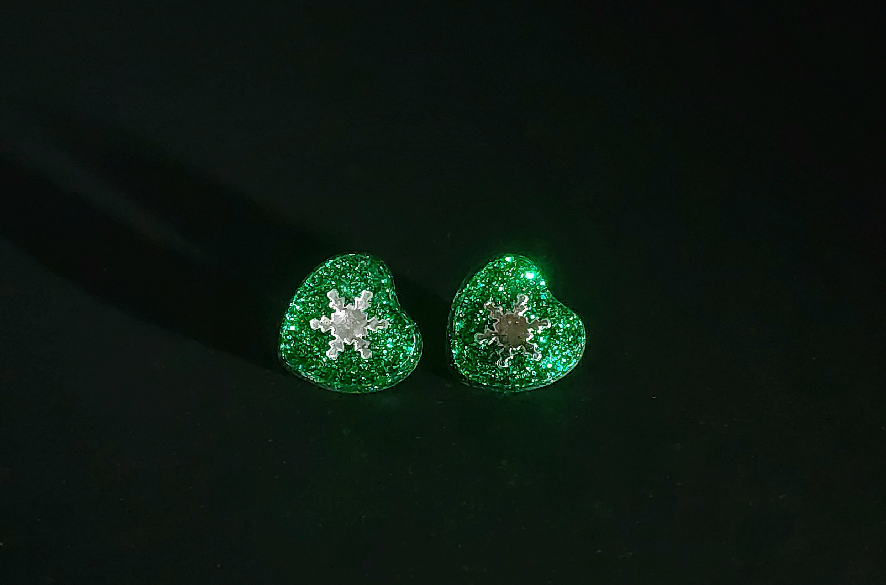 Snowflake Heart Earrings