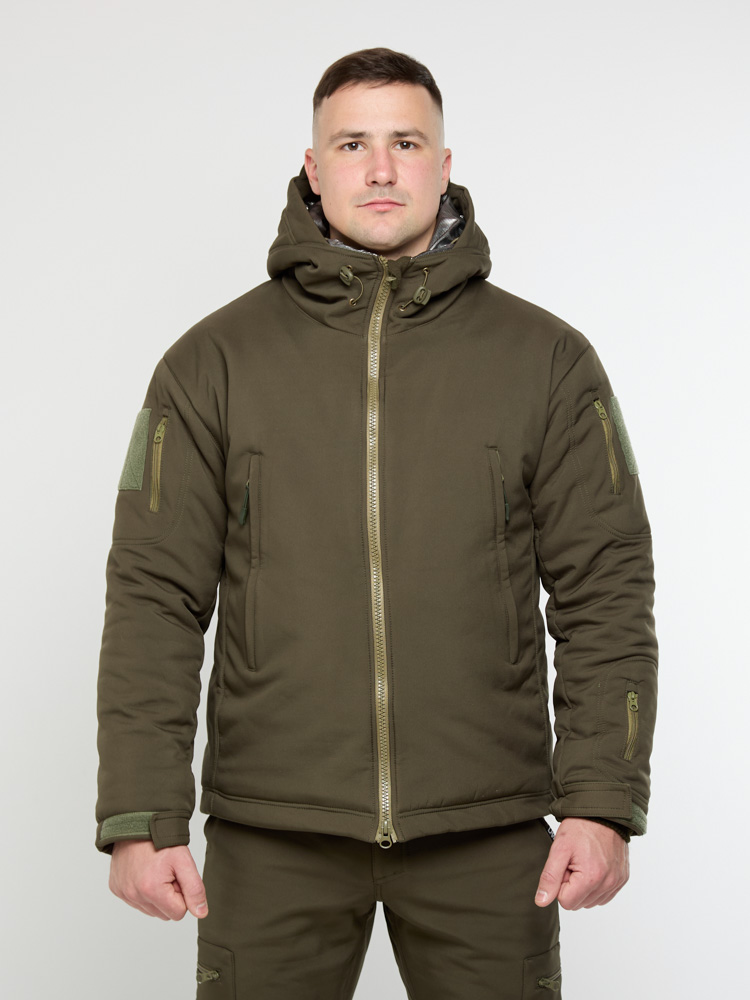 Зимова чоловіча куртка UKM Softshell олива
