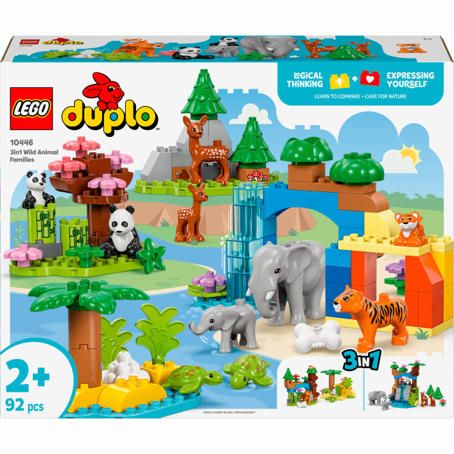Конструктор LEGO DUPLO Сімейства диких тварин 3-в-1 (10446)