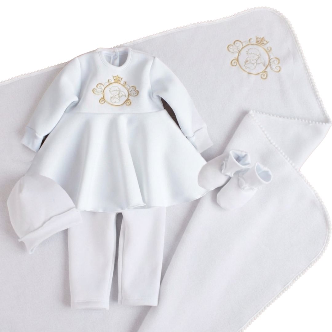 Повний хрестильний набір для дівчинки з крижмою