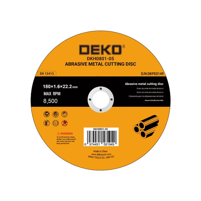 Диск отрезной по металлу (180мм) DEKO DKH0801-05