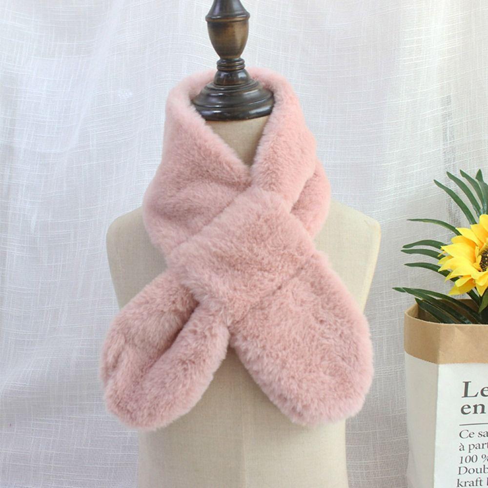 Шарф дитячий пухнастий, рожевий