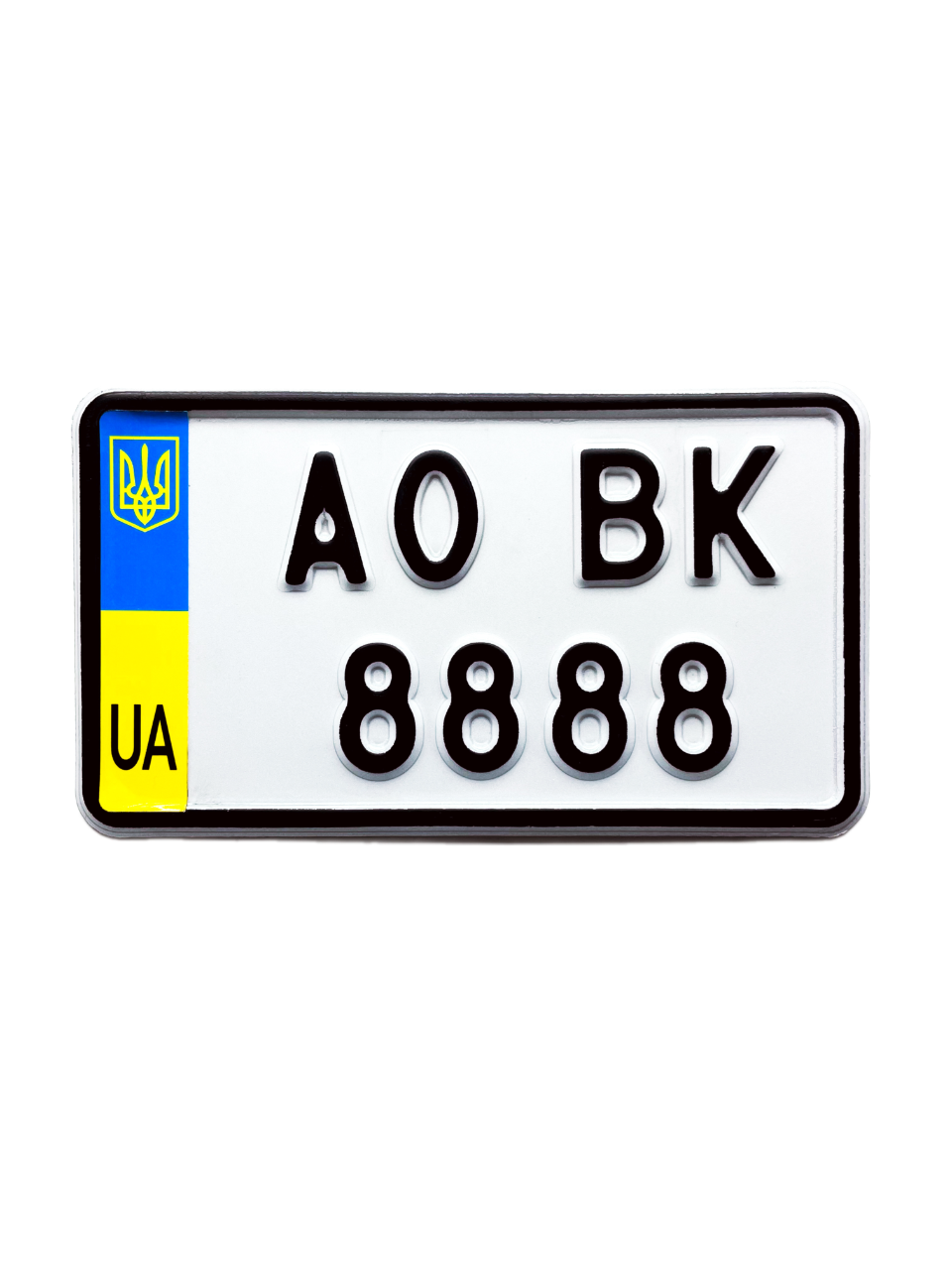 Номерний знак на мотоцикл (2004–2015), зменшений формат 180х100 мм