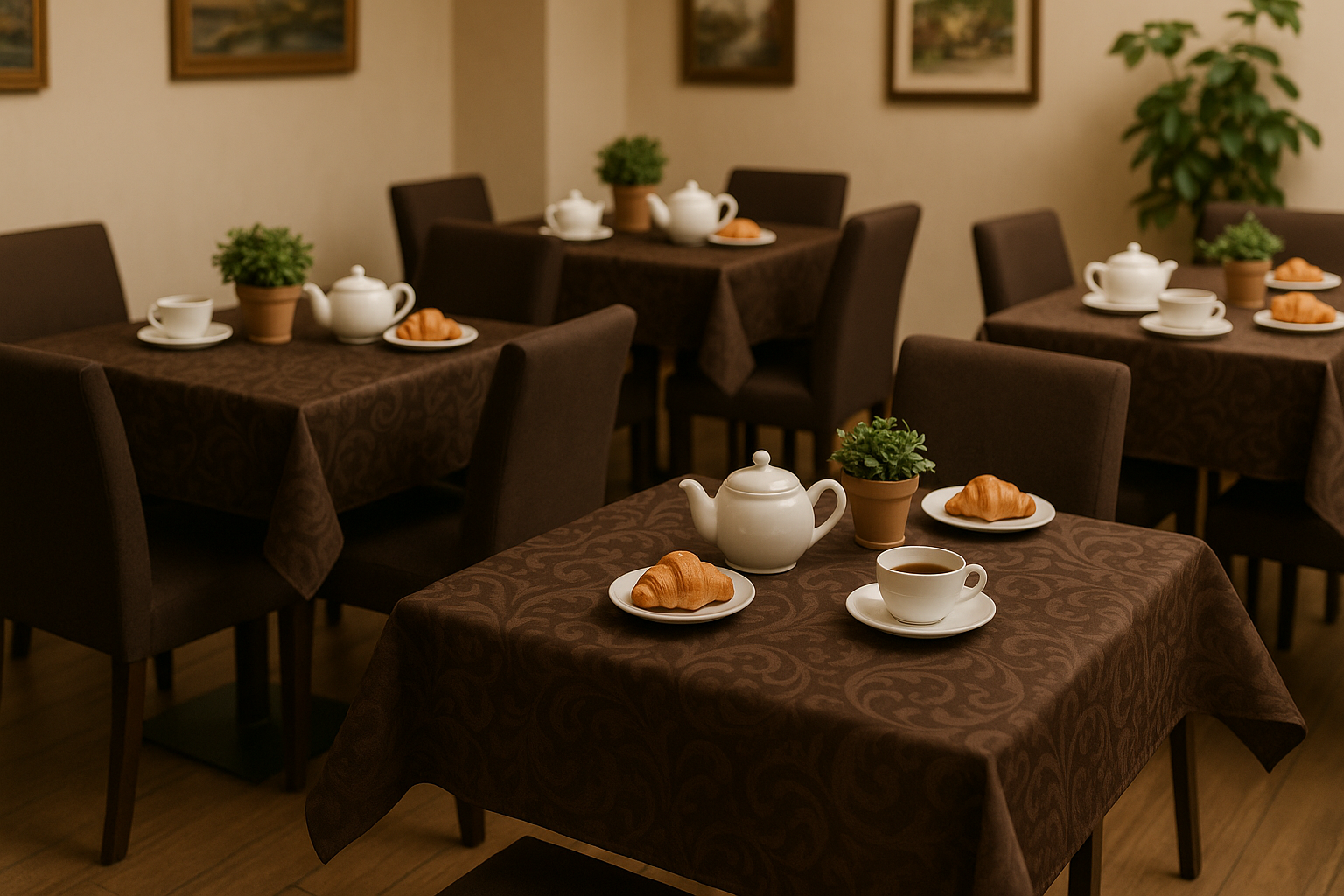 Скатертина для ресторану, кафе "Швейцарський шоколад"