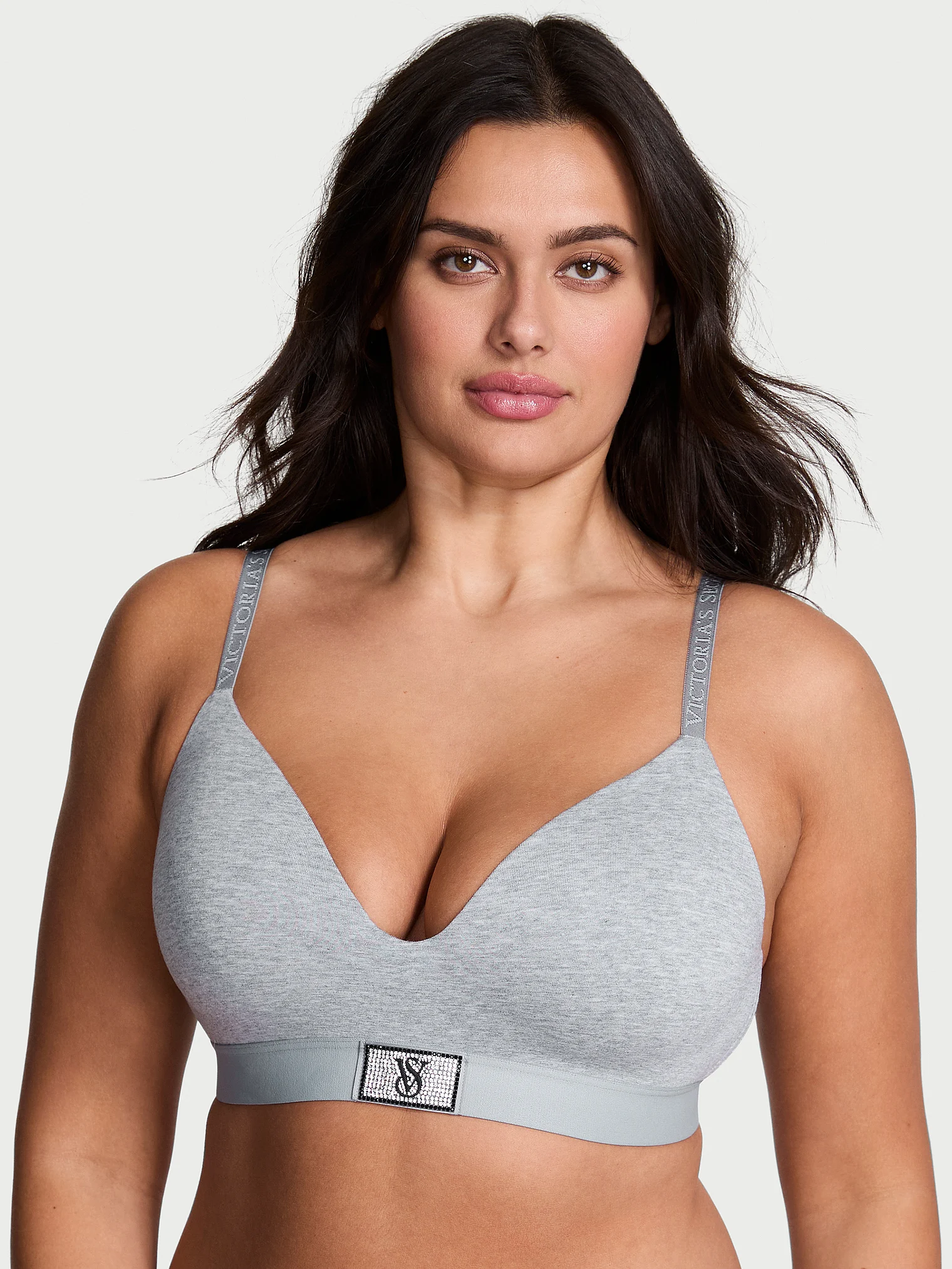Бюстгальтер Shine Patch Lightly Lined Wireless Bra grey