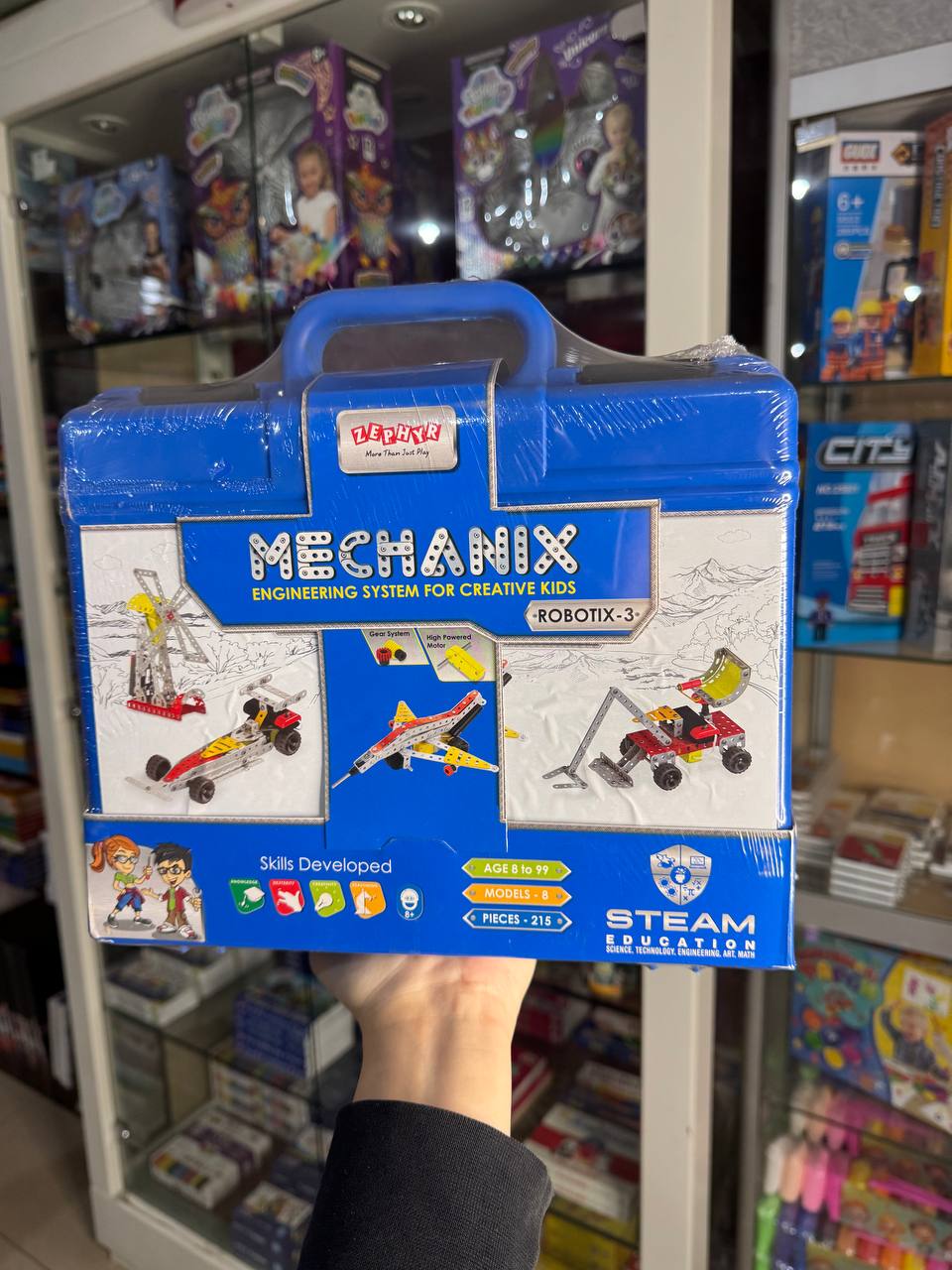 Металевий конструктор "Robotix" пластиковий чемодан