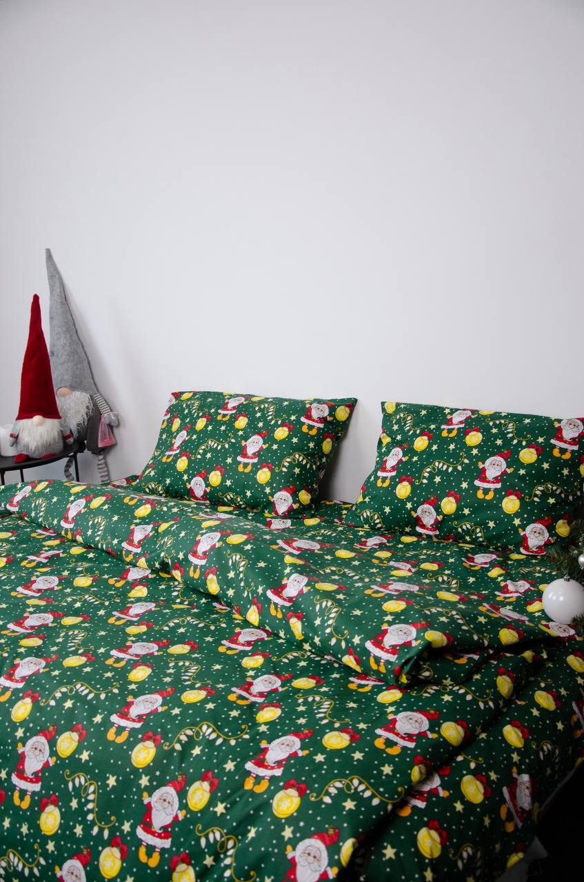 Постільний комплект Матова 100% бавовна Діди Морози
