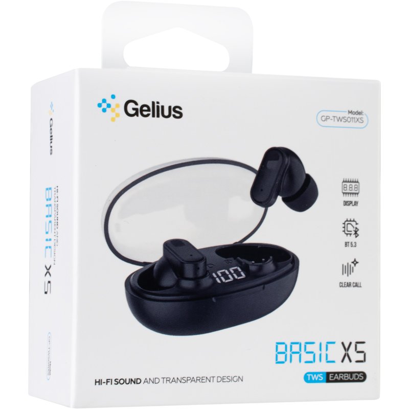 Бездротові навушники TWS Gelius Basic XS GP-TWS011XS Black
