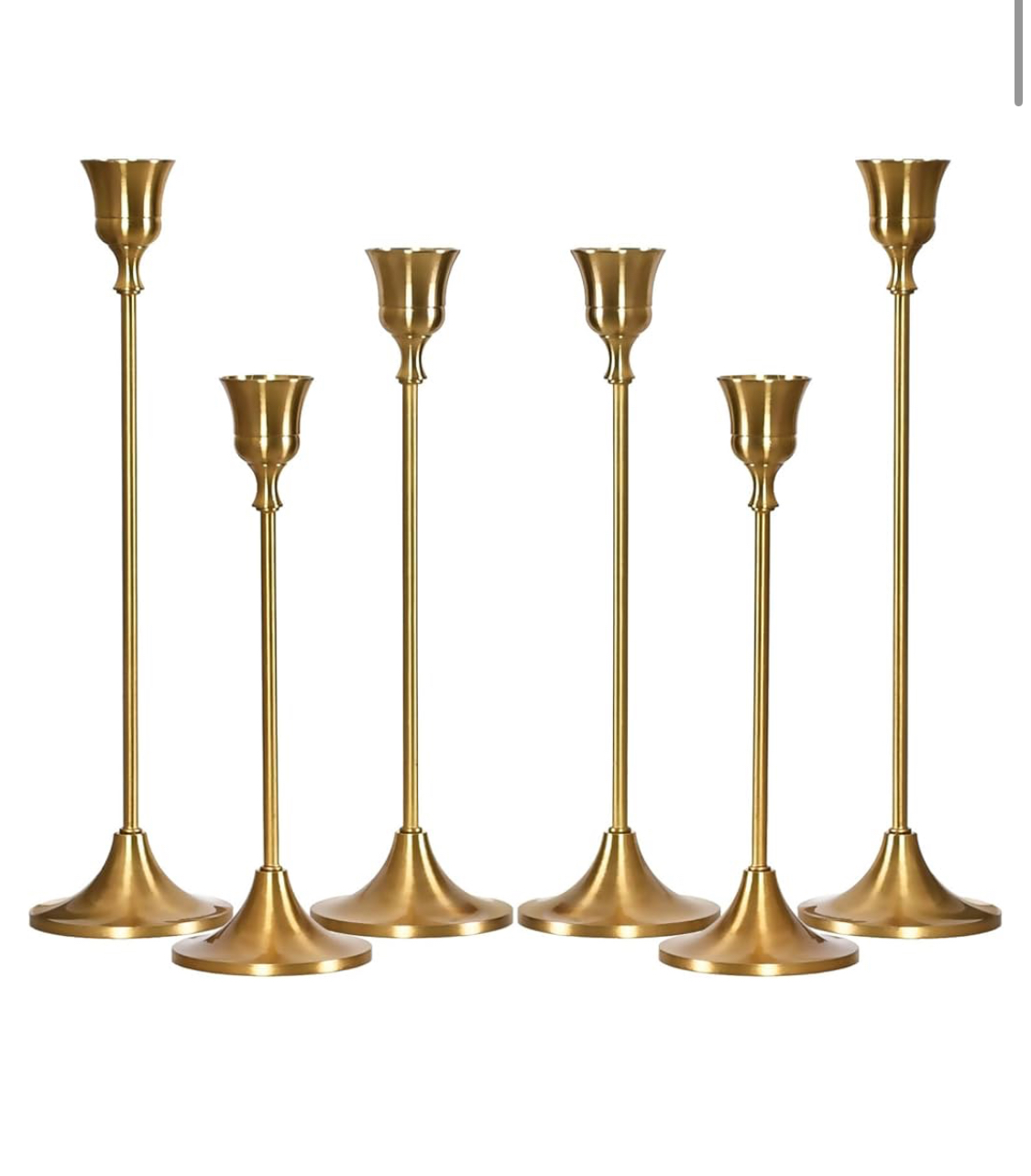 Gold Taper Candle Holders