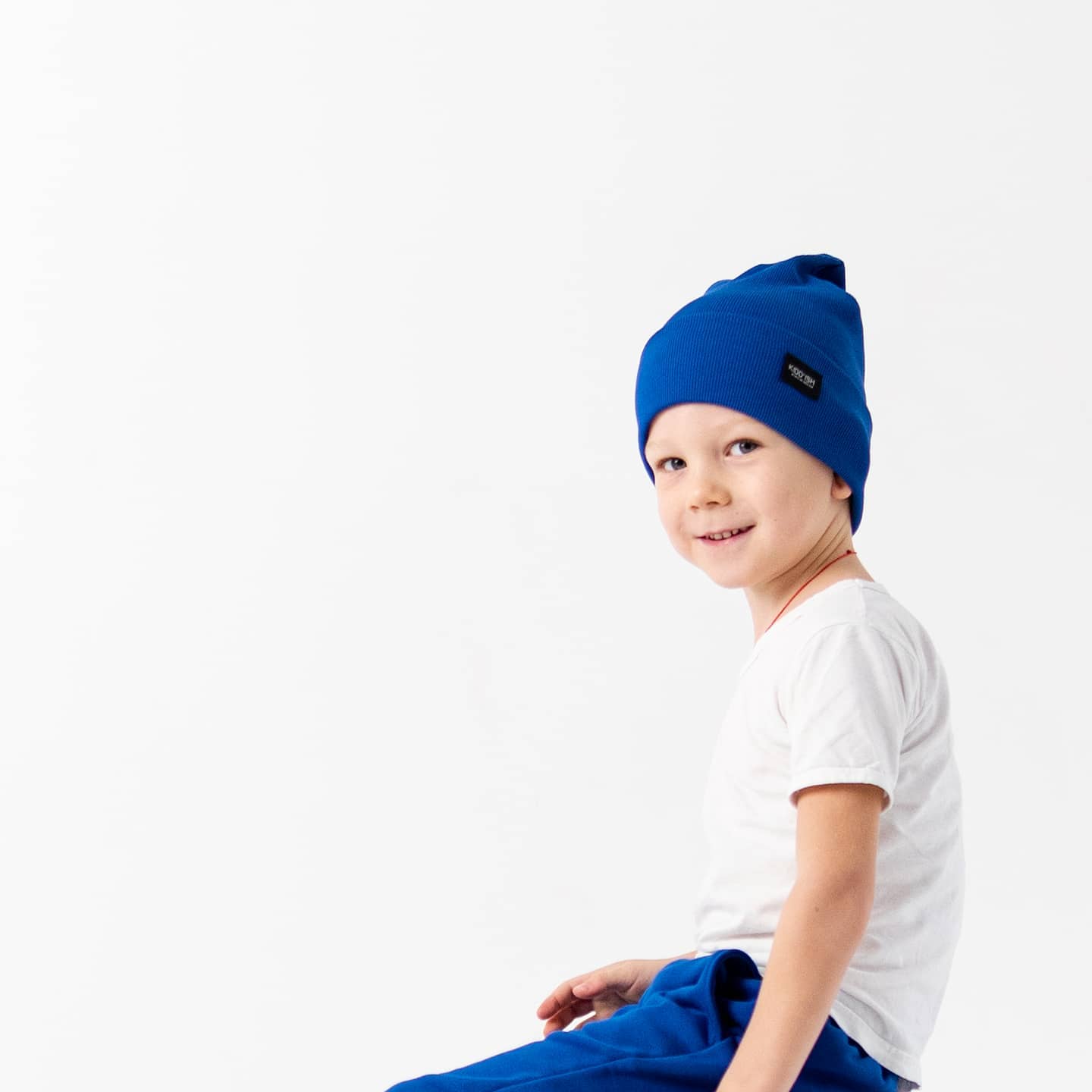 Шапка на флісі  - яскраво синій