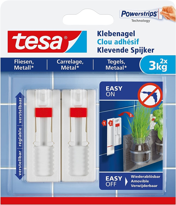 Самоклеючий цвях для плитки та металу Tesa Adhesive Nail 3kg 2 шт