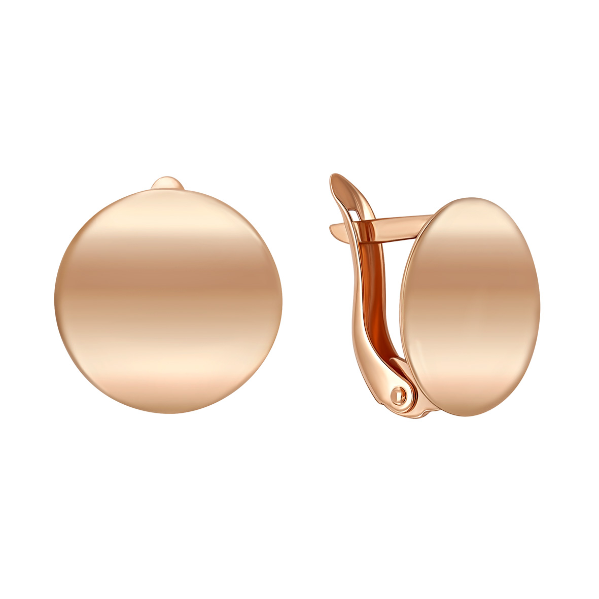 Goldene Ohrringe „Sonnenglanz“ – 585er Rotgold