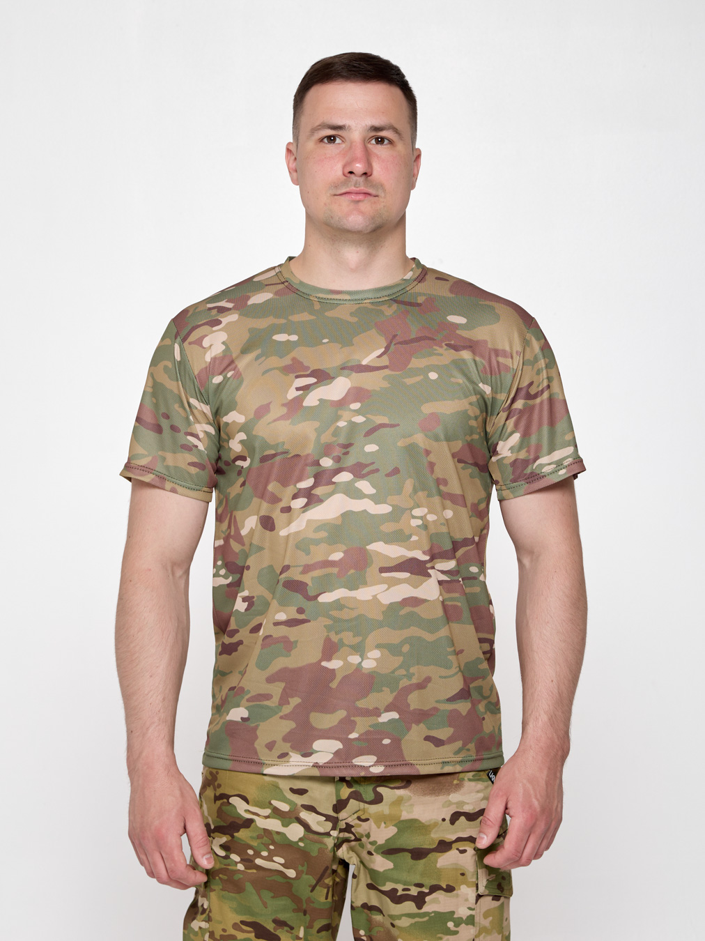 Футболка тактична чоловіча UKM Coolmax потовідвідна мультикам