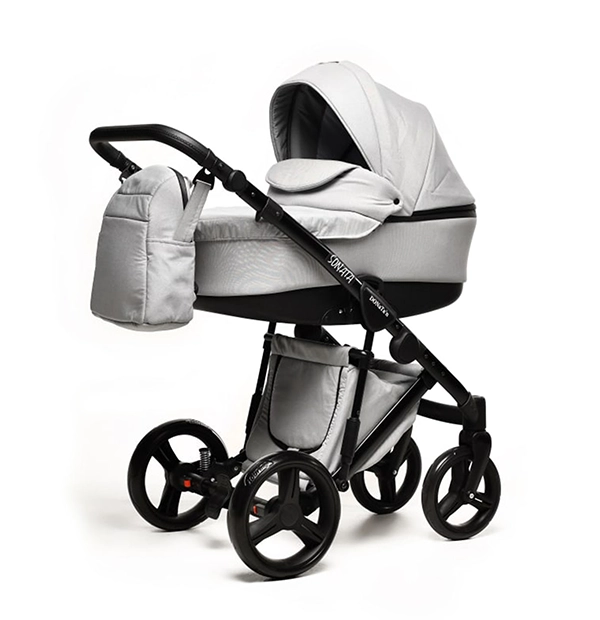 Коляска 2в1 Donatan Sonata сірий текстиль