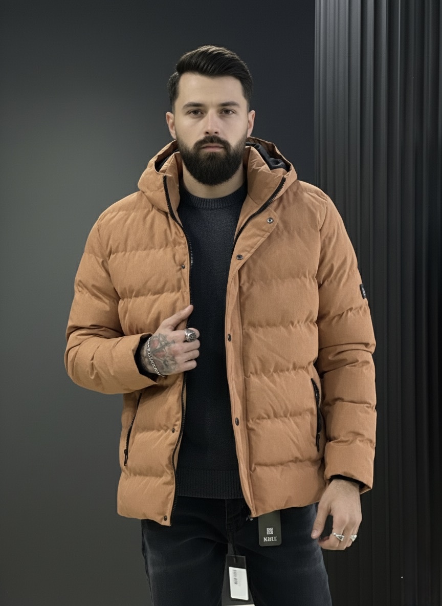 Чоловіча яскрава стьобана куртка peachy