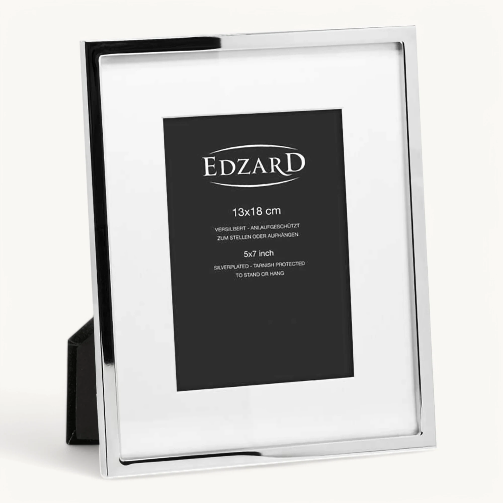 Фоторамка Edzard Rivoli посріблена з паспарту, 13x18 см (стійка до потьмяніння)