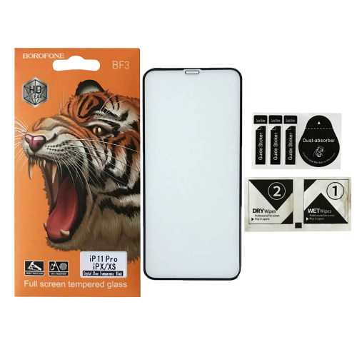 Захисне скло BOROFONE for iPhone X/XS/11 Pro чорне