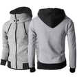 Casual Zip Up Hooded Sweatshirt For Men | Fake Two Piece Style Hoodie
