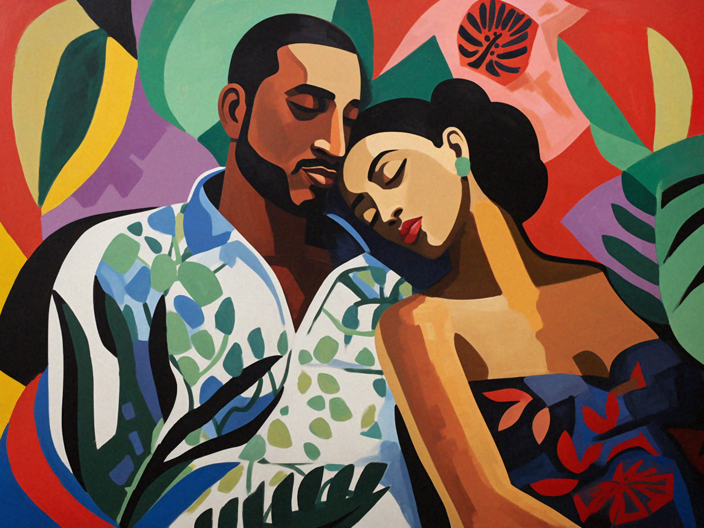 Sleepers, 60x80 cm, original acrylic painting on canvas