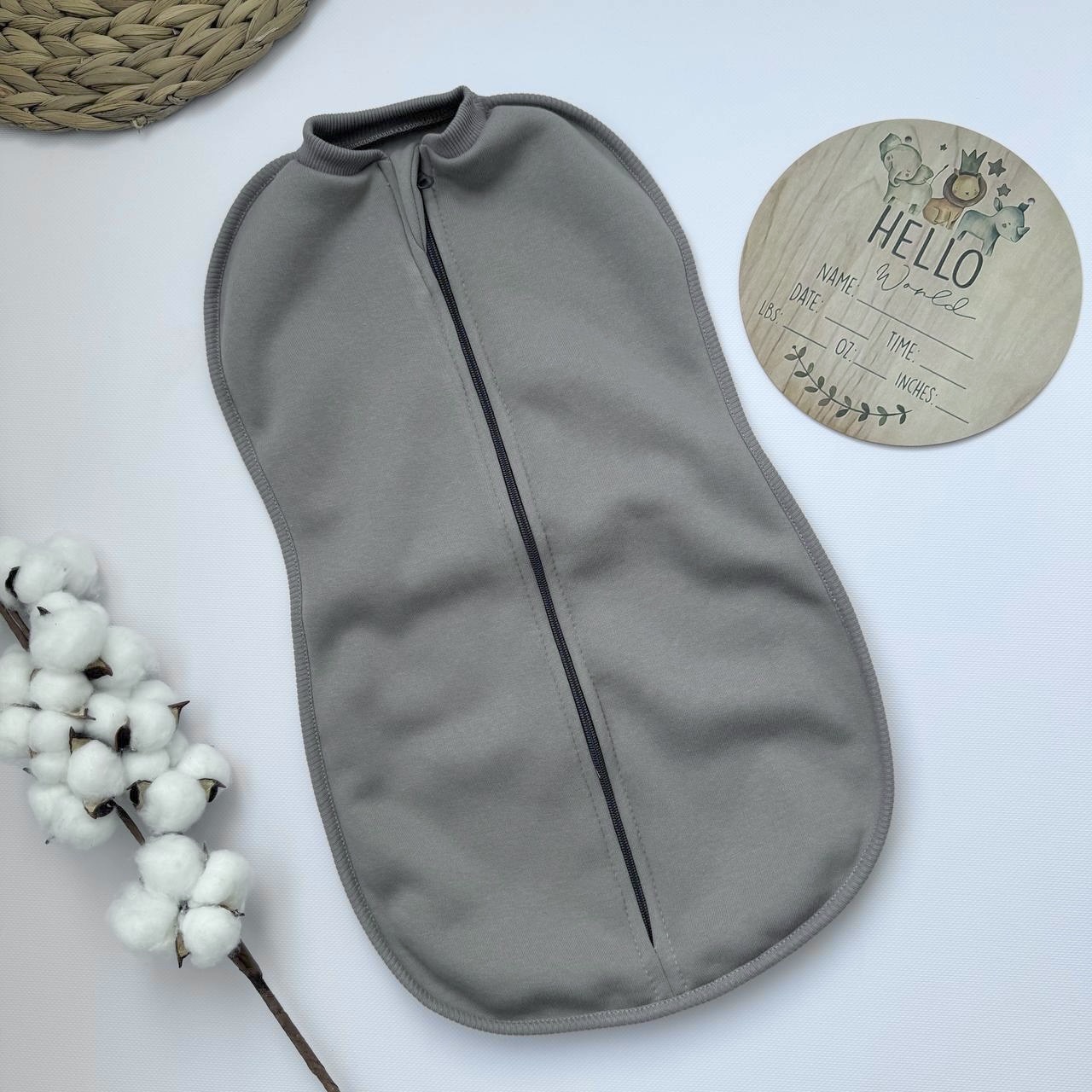 Пелюшка-кокон тепла для новонароджених немовлят з тринитки на флісі