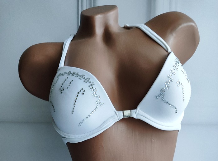 Жіночий бюстгальтер Papillon push-up з поролоном, білий і червоний, 75B