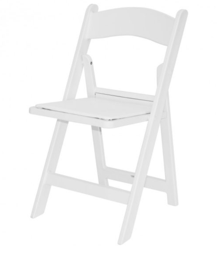 White Resin Folding Chairs