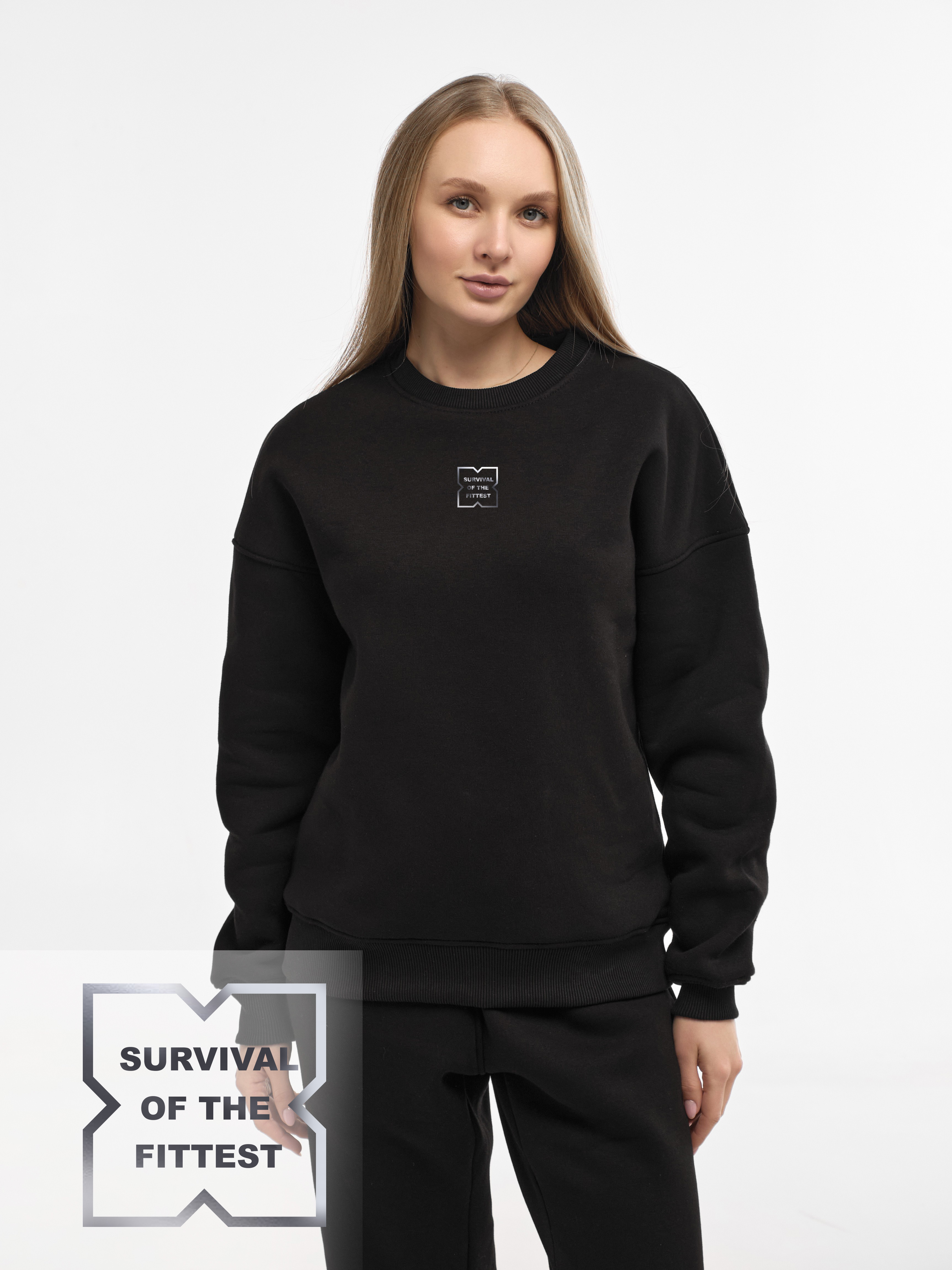 SWEATSHIRT "SURVIVAL OF THE FITTEST" | BLACK EMOTION | XS1