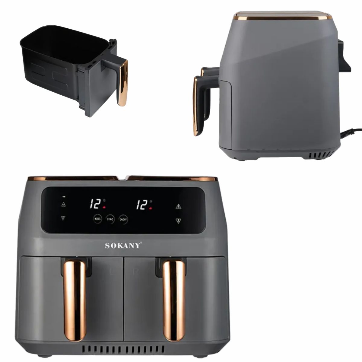 Аерогриль-фритюрниця SOKANY SK-ZG-8030 8л 2800Вт