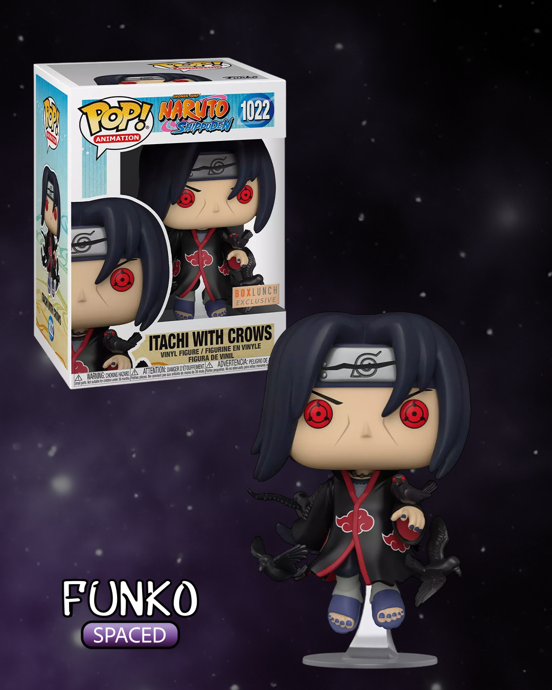 Фігурка Funko Pop Itachi With Crows | Фанко Поп Наруто - Ітачі з Воронами #1022