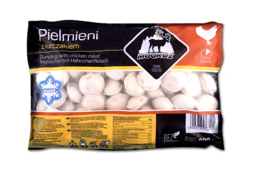 🇵🇱 "MOOROZ" PELMENI con pollo, 900 g.
