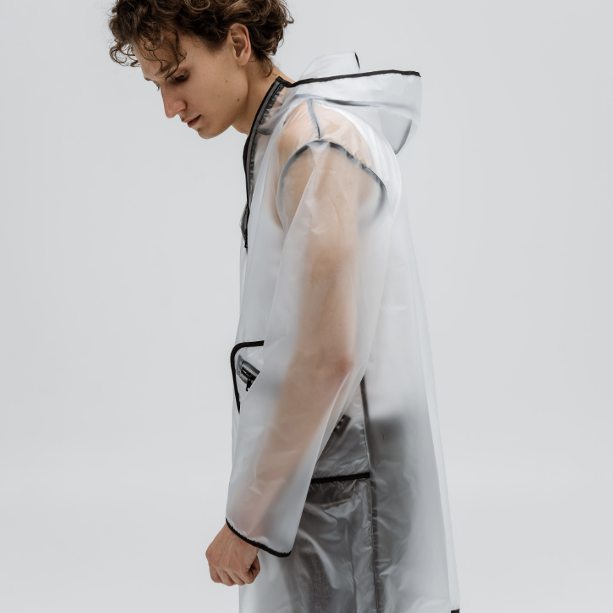 Transparent Matte Designer Raincoat Unisex Onesize