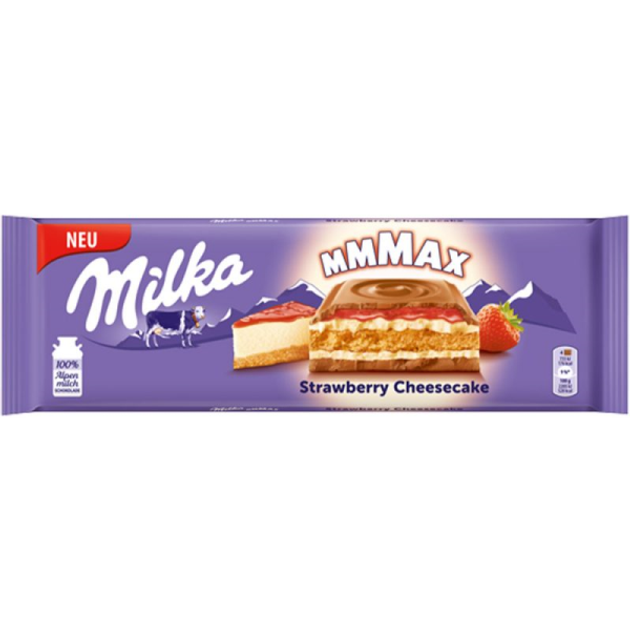 Шоколад Milka з полуничним чізкейком 300 г