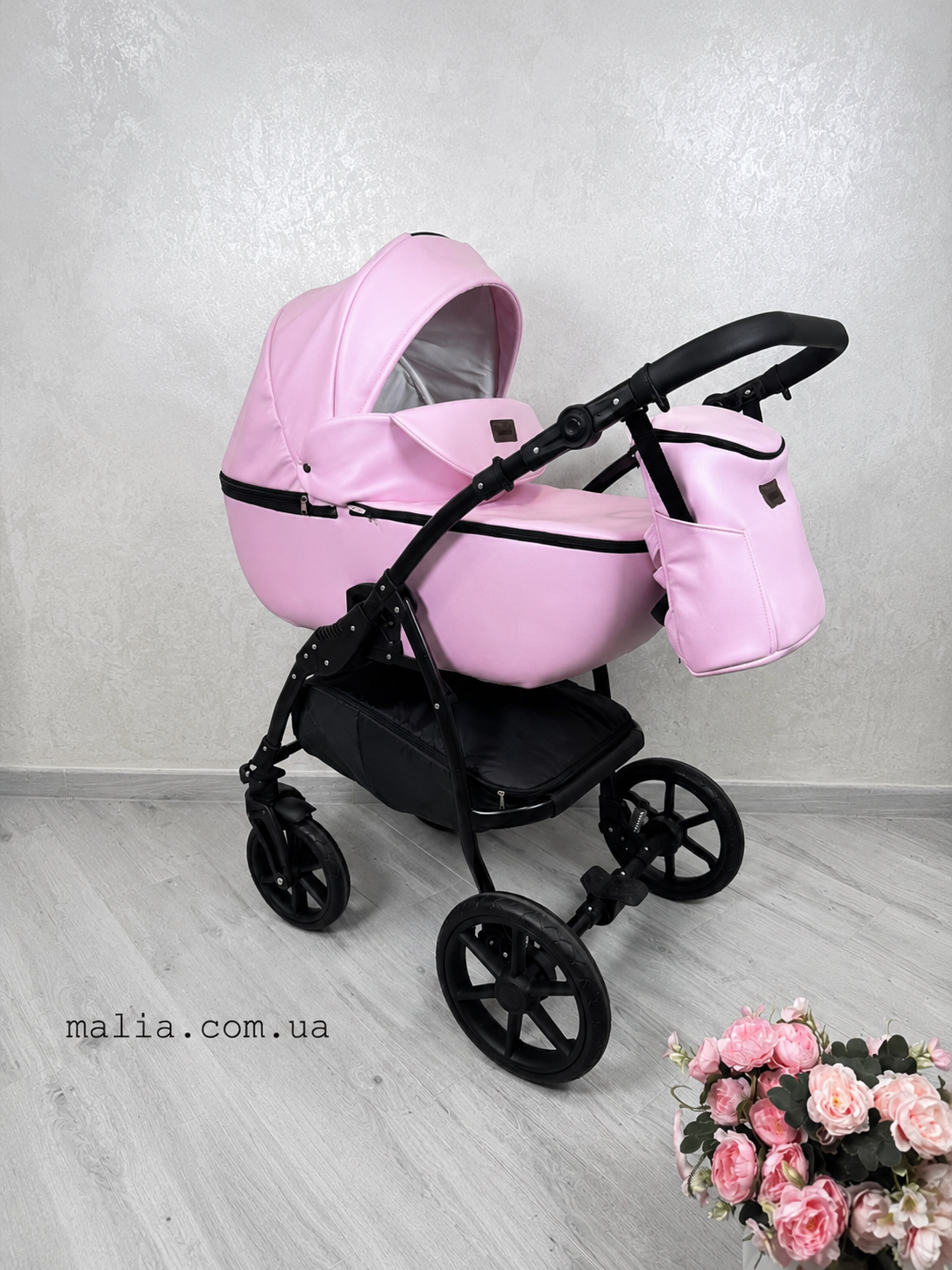 Дитяча коляска 2в1 Classic Victoria Gold зефірний, екошкіра
