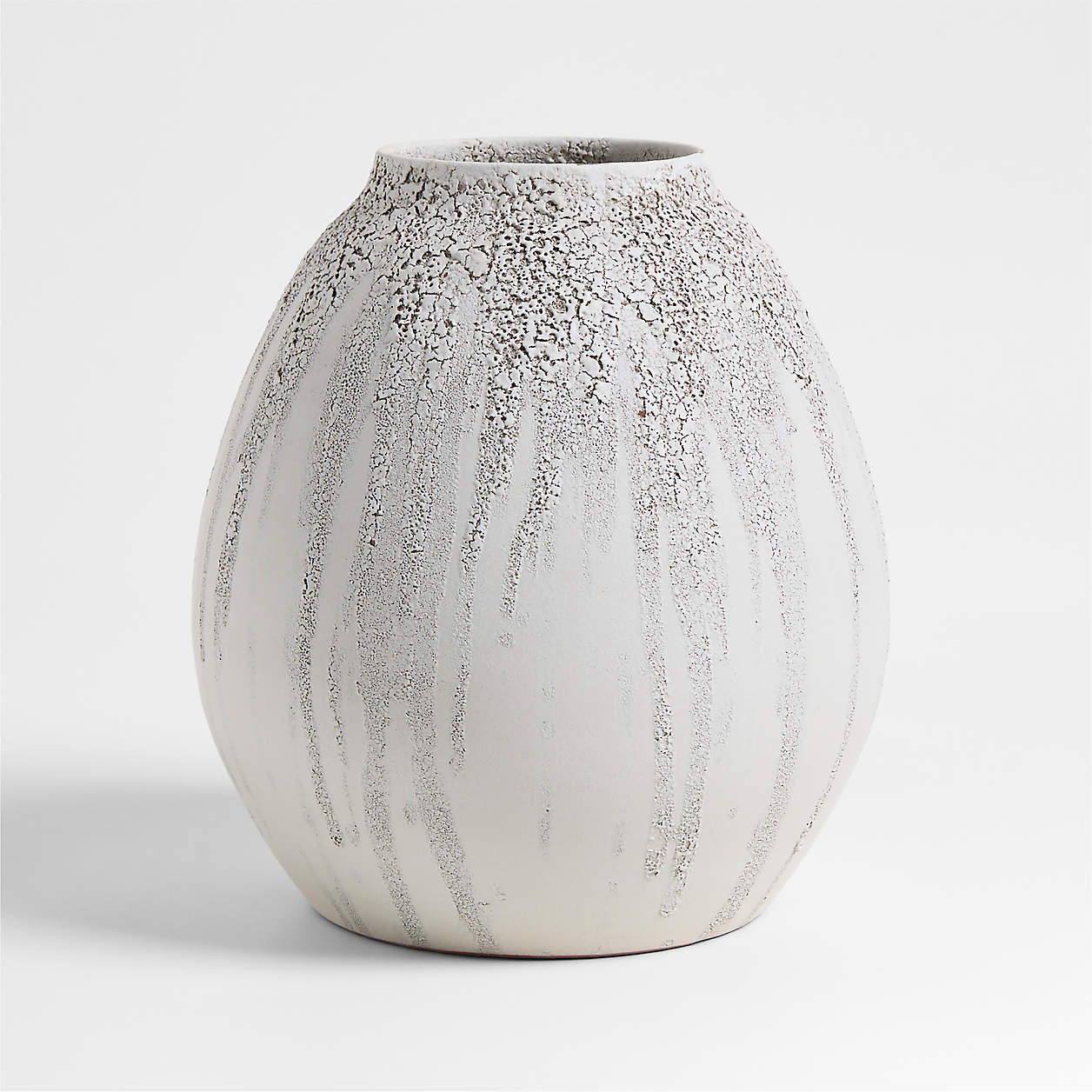 Beige Ceramic Textured Vase 13"