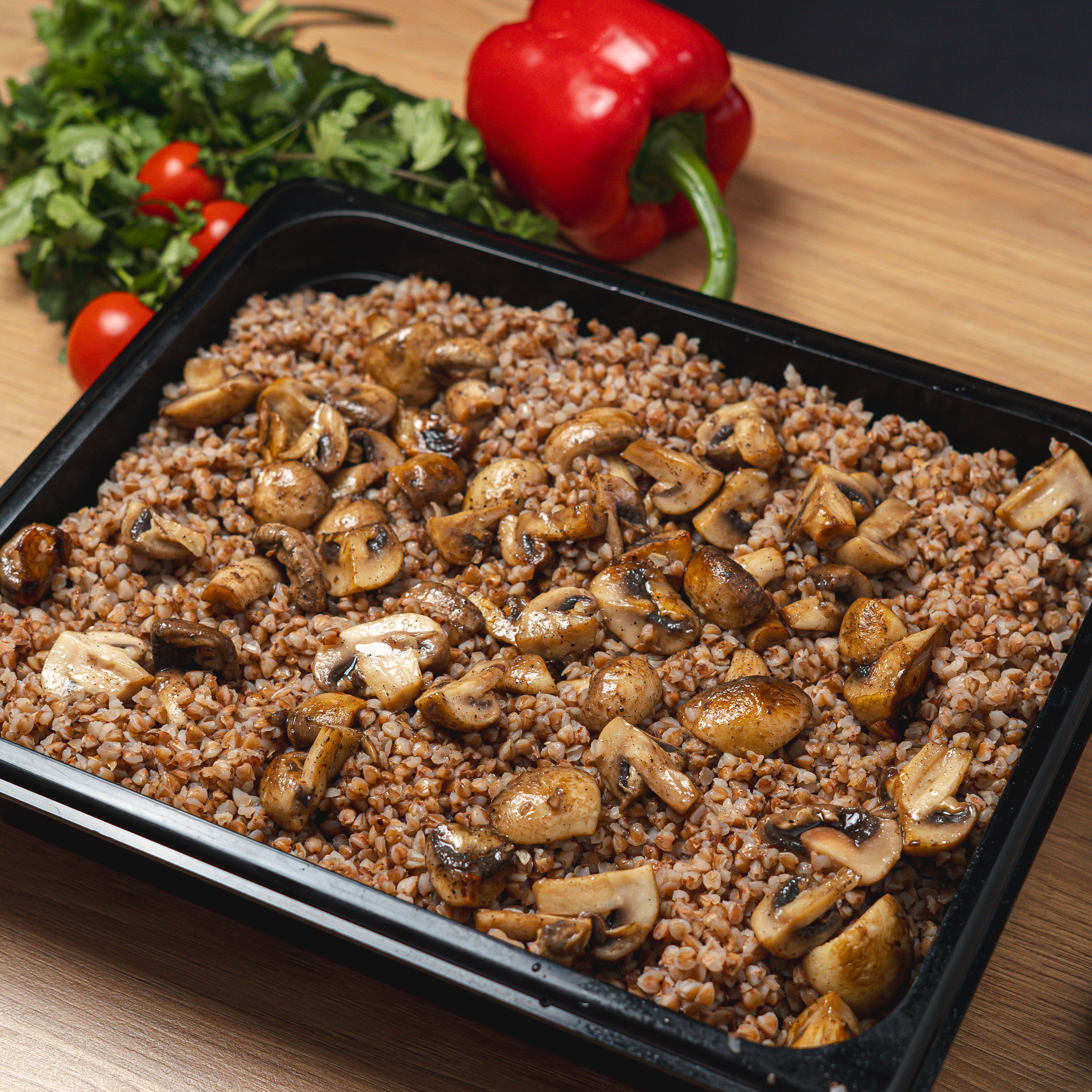 Каша гречана з грибами