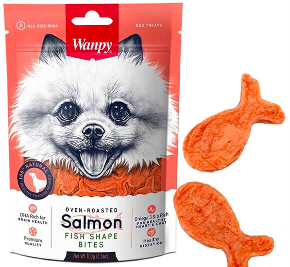 ВАНПІ ШМАТОЧКИ ЛОСОСЯ РИБКИ ласощі для собак 0.1 кг.