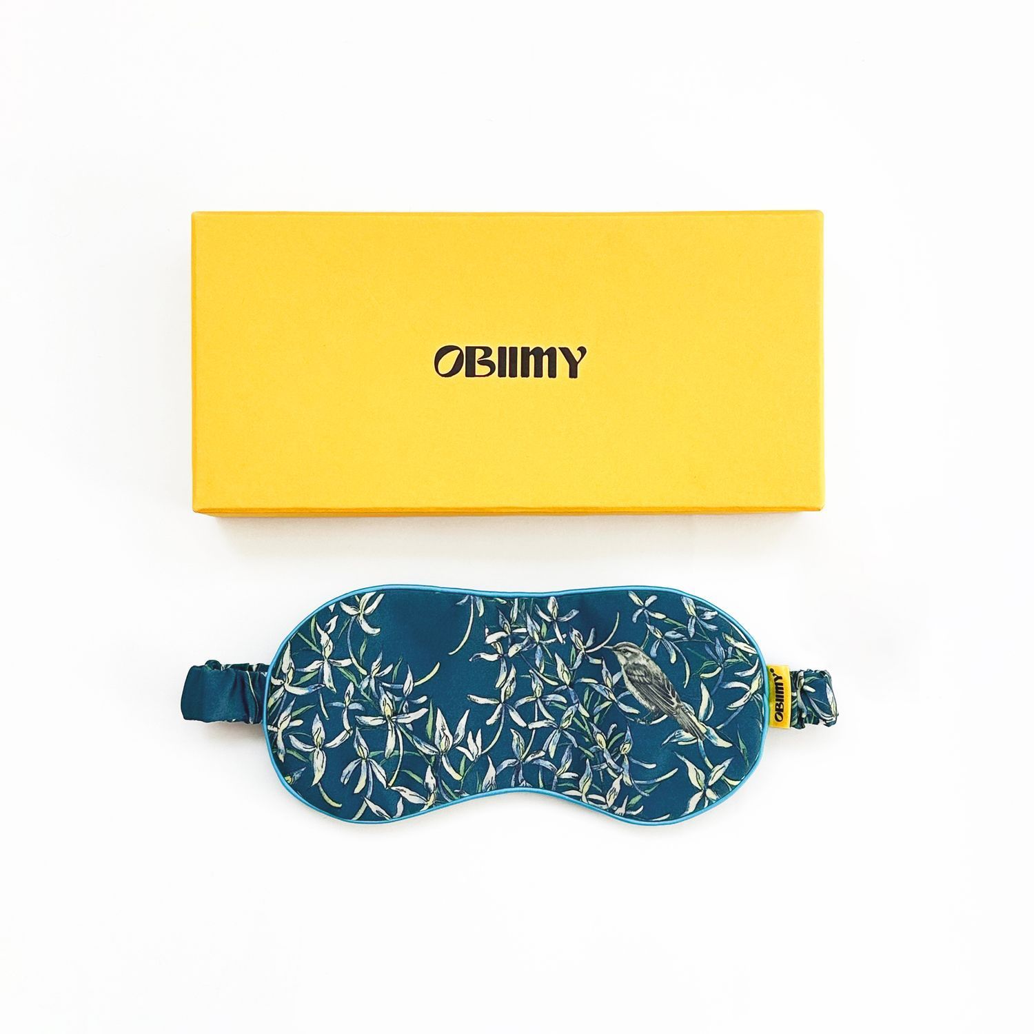 Маска для сну і відпочинку Obiimy з натурального шовку «Мелодія двох»