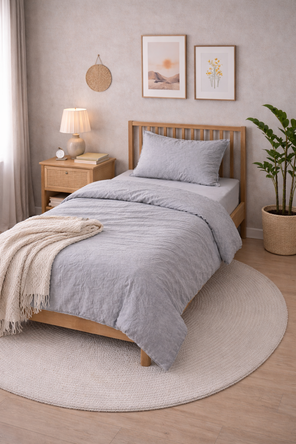 Підліткова постільна білизна варена бавовна "Річна галька"