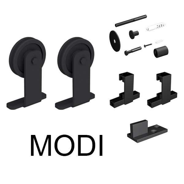 Комплект роликів Mantion ROC Design MODI для розсувних систем, чорний матовий
