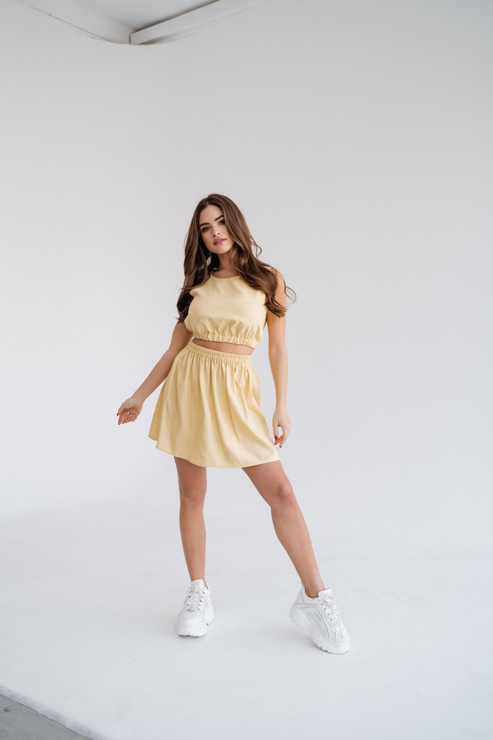 Suit top + skirt - Lemon