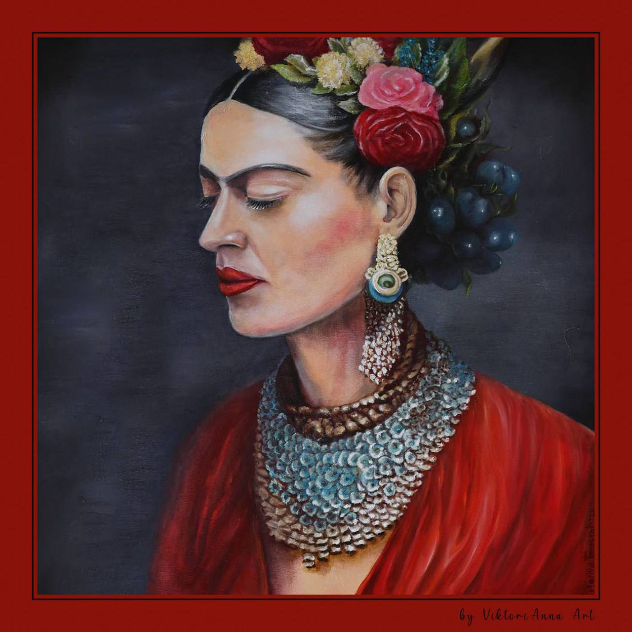 Хустка з штучного шовку "Como Frida"