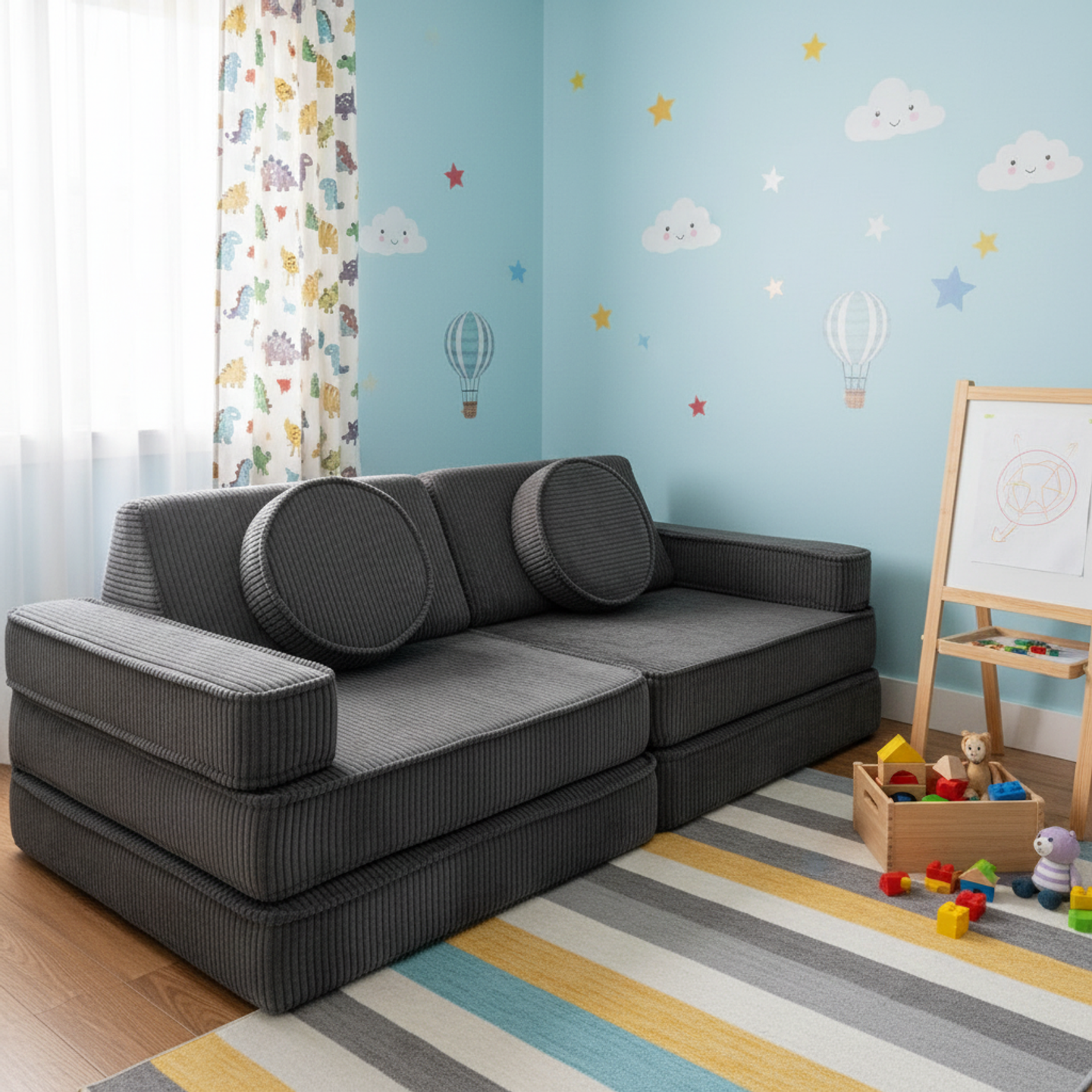 Дитячий диван Будуйко Графіт