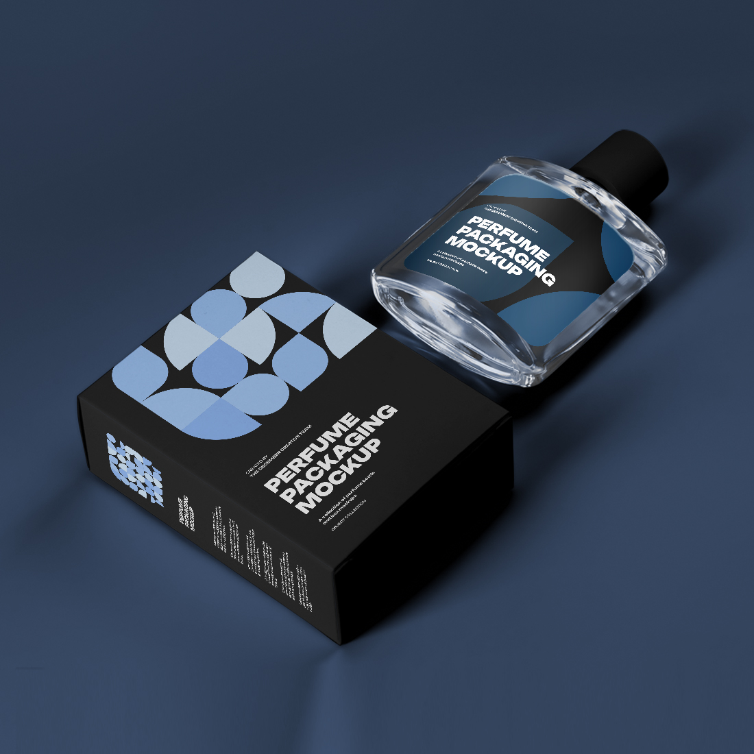 6 Perfume Packaging Mockups. Box and Bottle