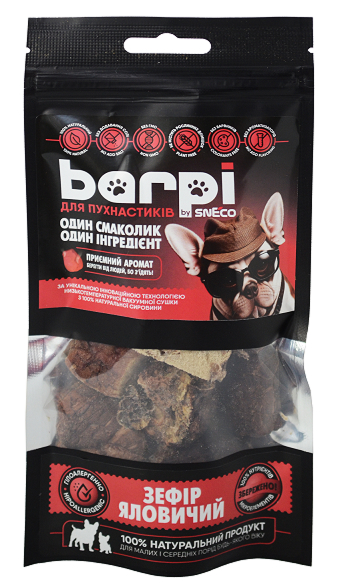 Ласощі Барпі Зефір яловичий (легені) 15г