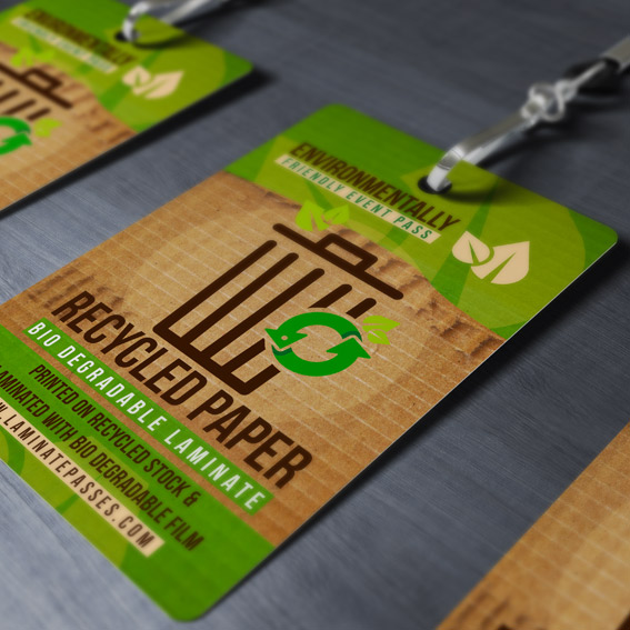 RECYCLABLE PASSES ENVIRONMENTALLY FRIENDLY