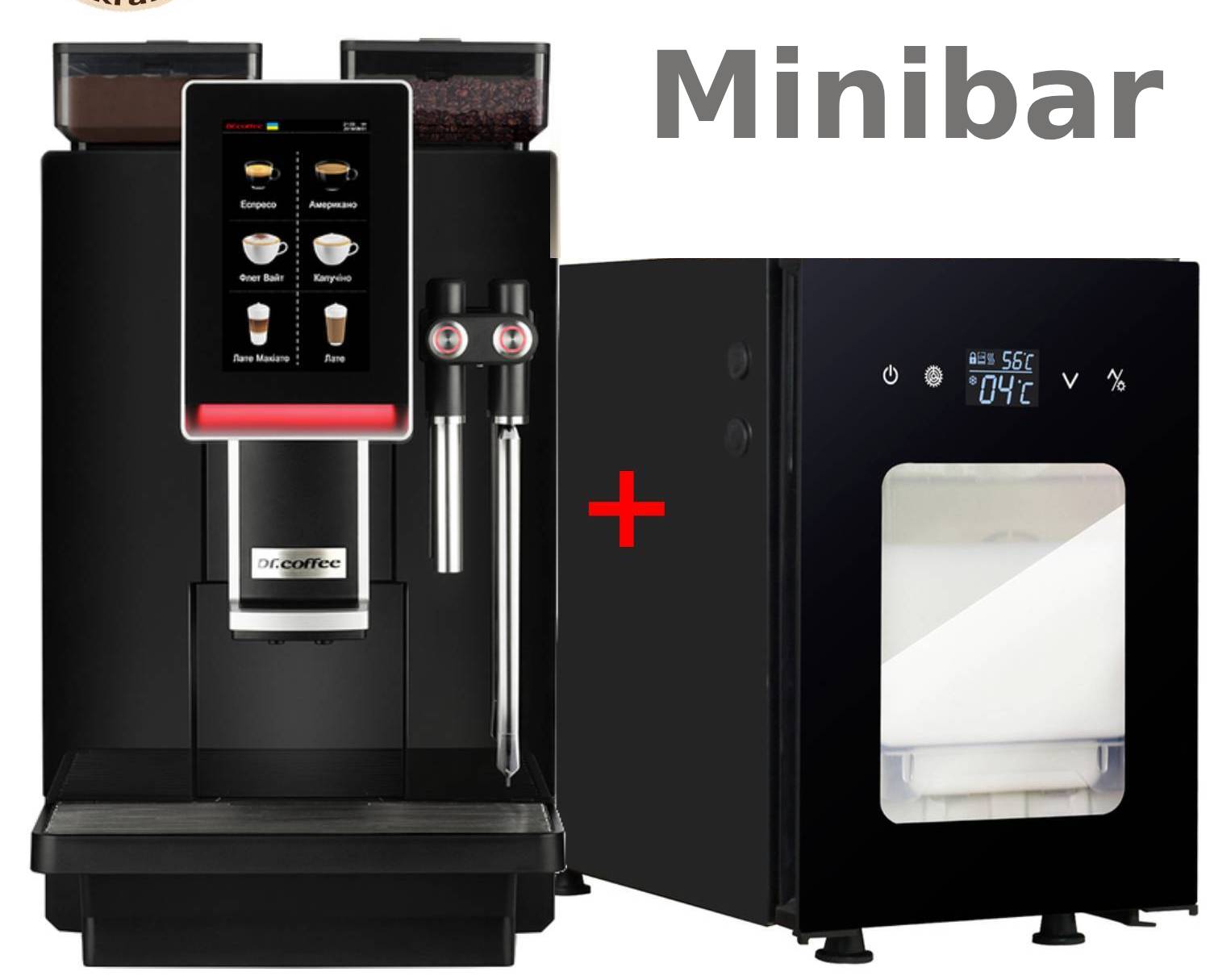 Кавова машина Dr.Coffee Mini Bar - кавоварка для приготування напоїв із зернової кави, Італія