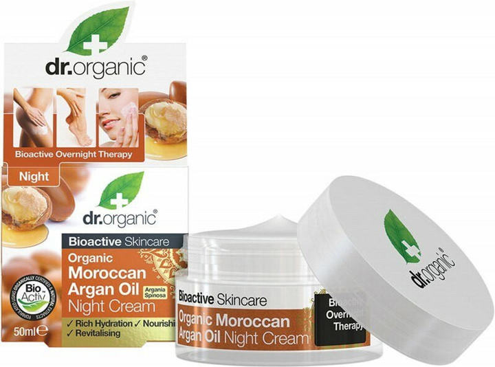 Dr. Organic Moroccan Argan Oil Night Cream — Нічний крем з марокканською олією аргани