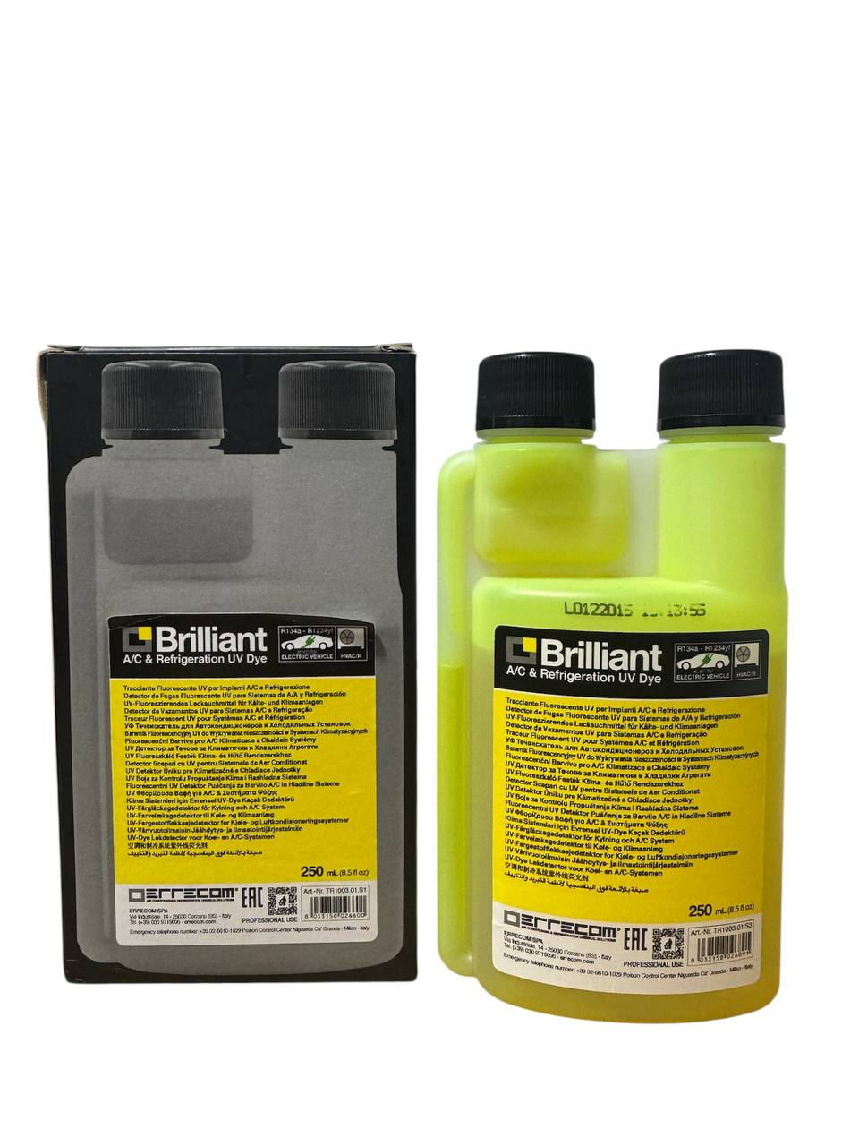 Errecom Brilliant UV 250ml Детектор витоку фреону флуоресцентна фарба барвник